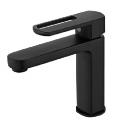 Waterfall Basin Tap Deck-Mounted Bathroom Faucet in Brass Hot & Cold Water Mixer for Vanity